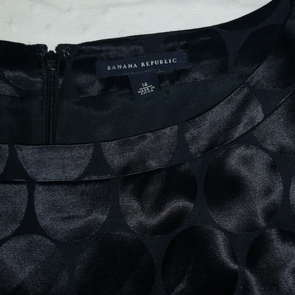 Lined Black Silk Banana Republic Party dress